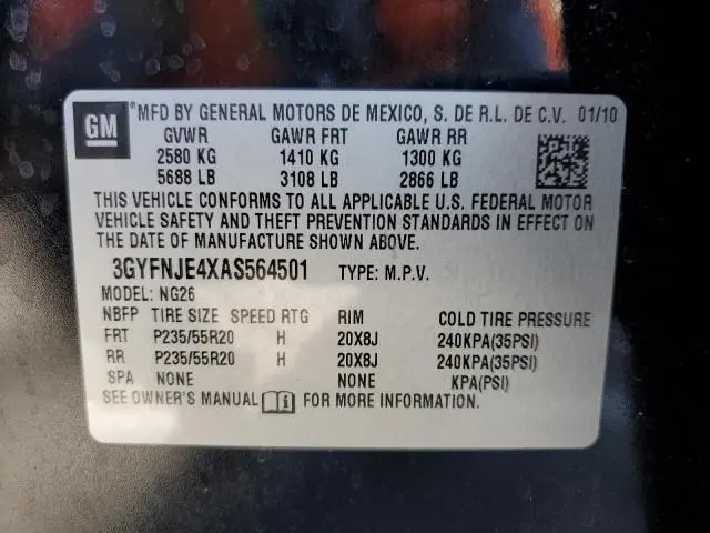 2010 CADILLAC SRX PERFORMANCE COLLECTION  