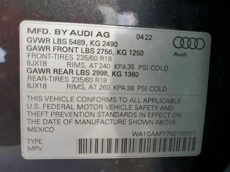 2022 AUDI Q5 PREMIUM 45  