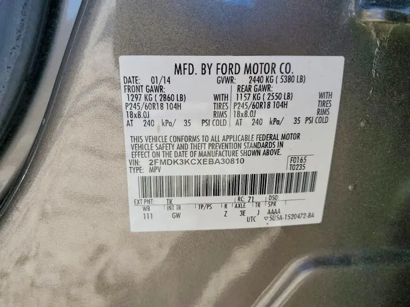 2014 FORD EDGE LIMITED  