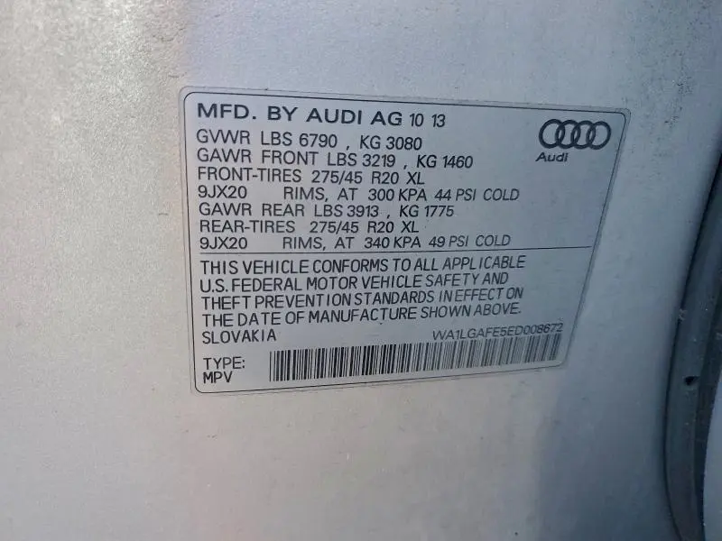 2014 AUDI Q7 PREMIUM PLUS  