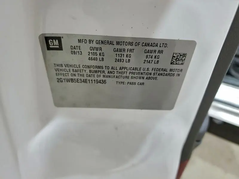 2014 CHEVROLET IMPALA LIMITED LT  