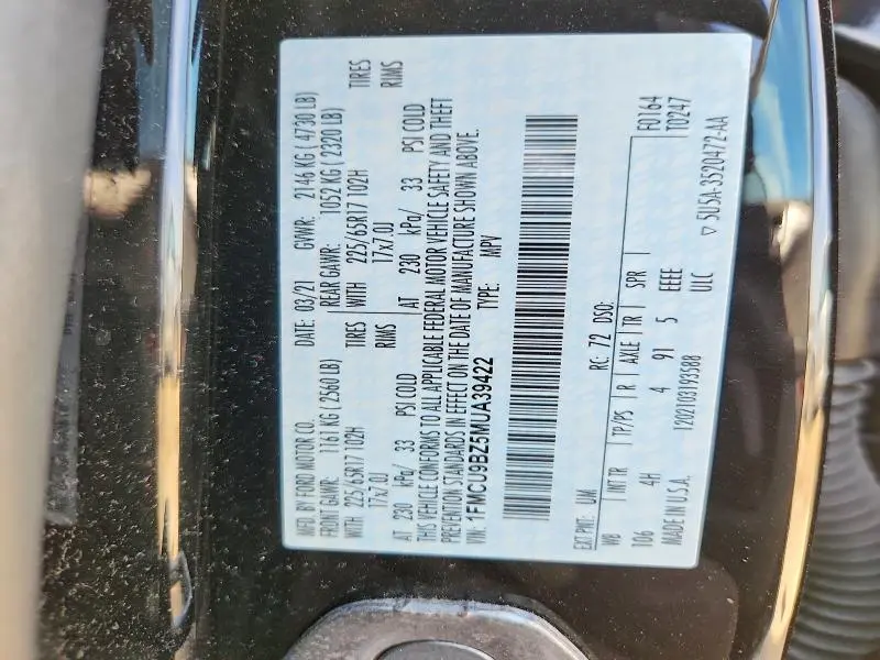 2021 FORD ESCAPE SE  