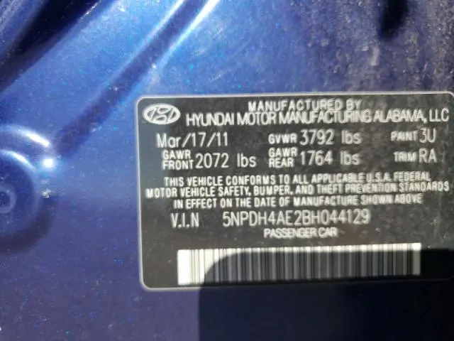 2011 HYUNDAI ELANTRA GLS  