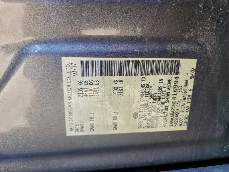 2017 NISSAN MAXIMA 3.5S  