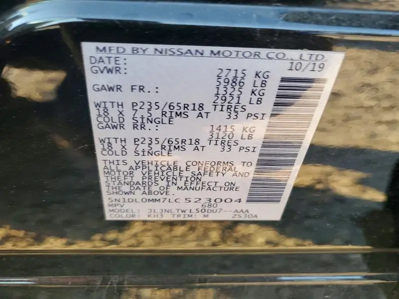2020 INFINITI QX60 LUXE  