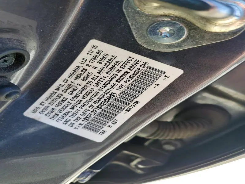 2017 HONDA CIVIC EX  