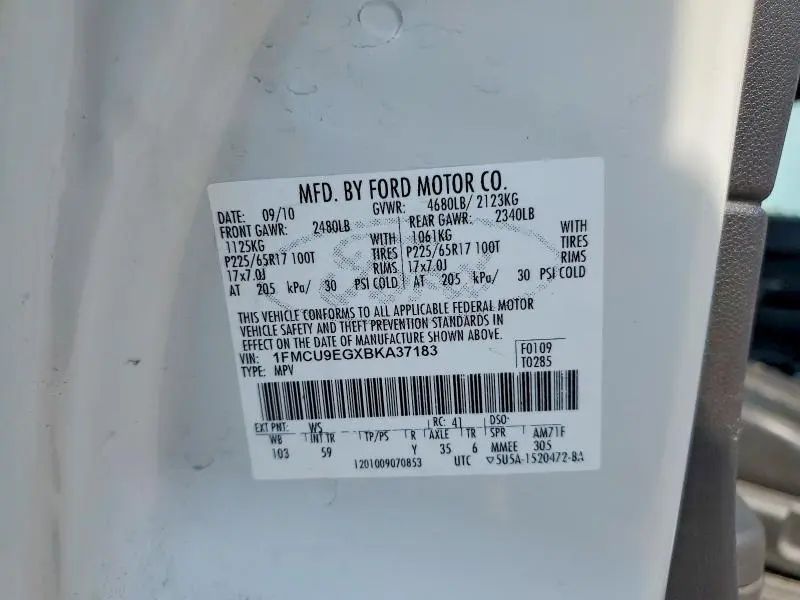 2011 FORD ESCAPE LIMITED  
