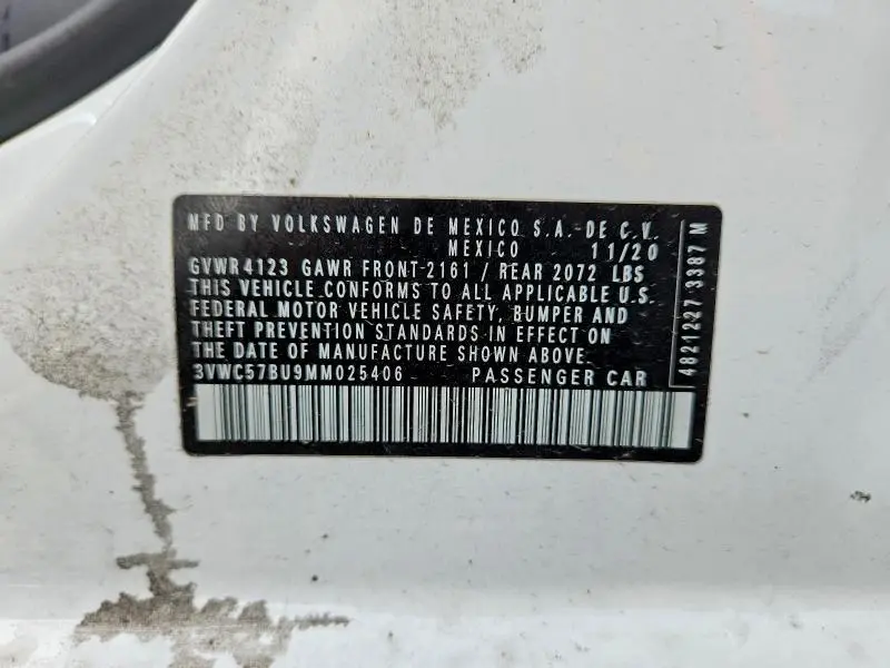 2021 VOLKSWAGEN JETTA S  