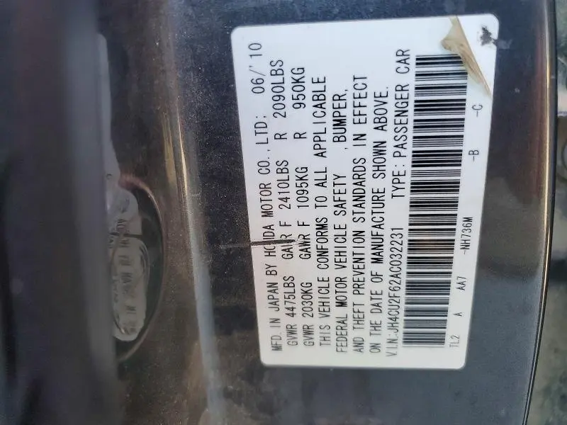2010 ACURA TSX   