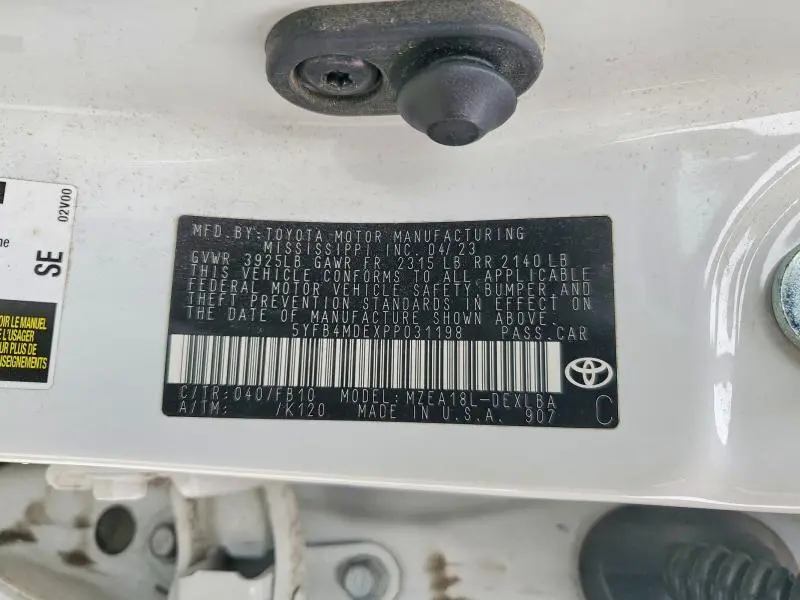 2023 TOYOTA COROLLA LE  