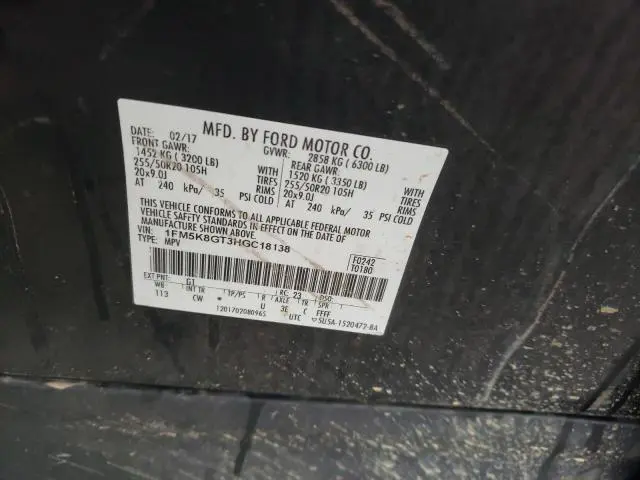 2017 FORD EXPLORER SPORT  