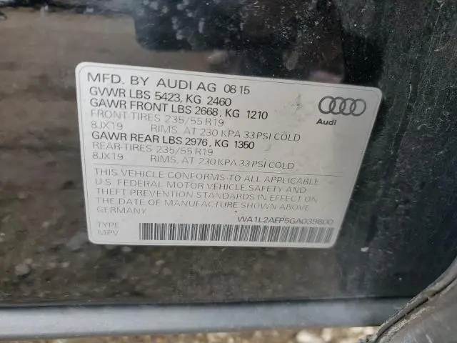 2016 AUDI Q5 PREMIUM PLUS  