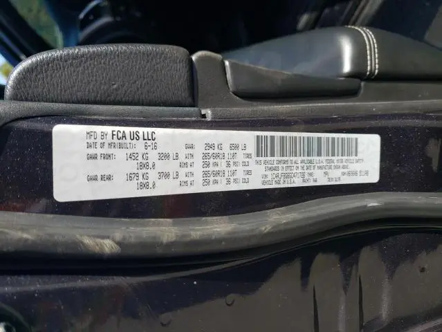 2016 JEEP GRAND CHEROKEE LIMITED  