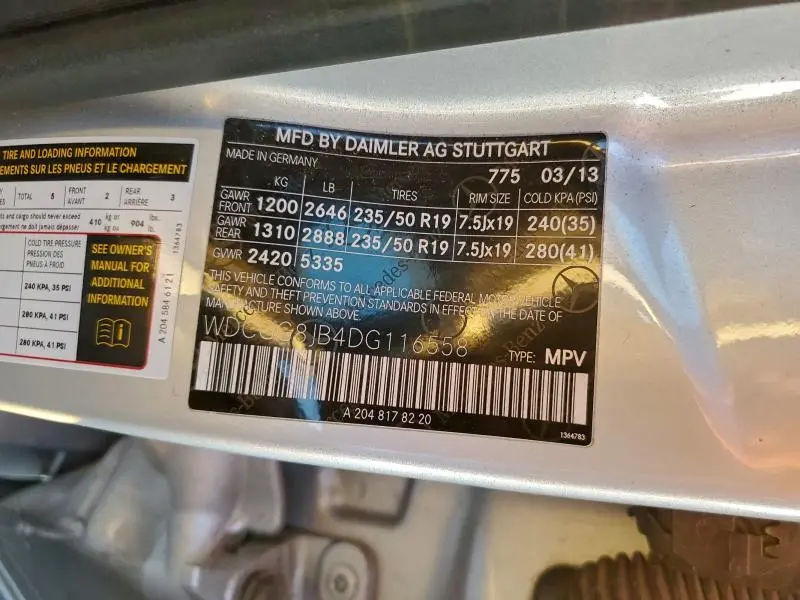 2013 MERCEDES-BENZ GLK 350 4MATIC  