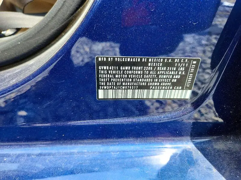2012 VOLKSWAGEN JETTA SE  