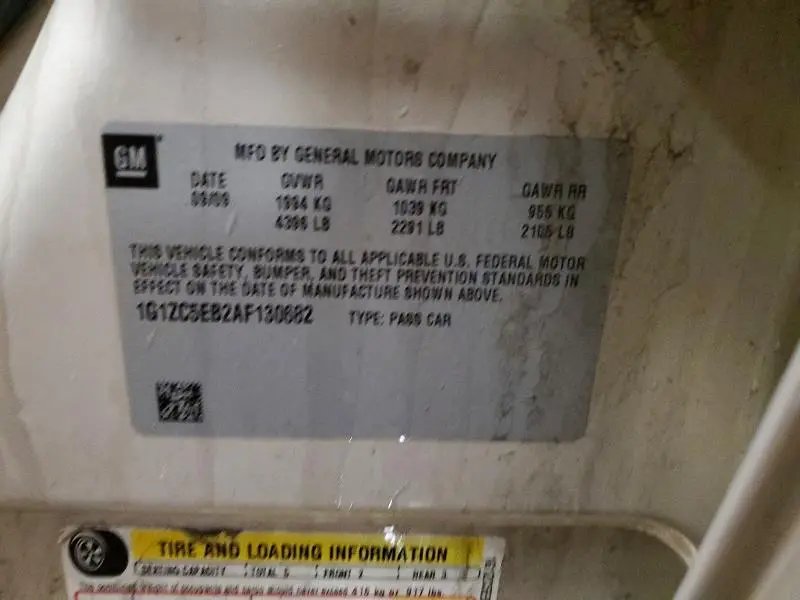 2010 CHEVROLET MALIBU 1LT  