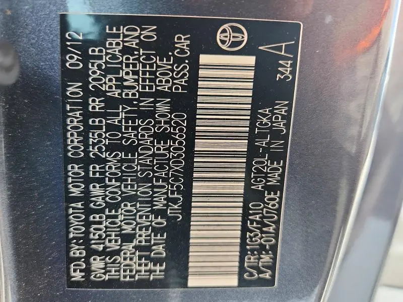 2013 SCION TC BASE  