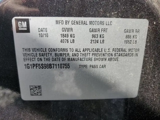 2011 CHEVROLET CRUZE LT  
