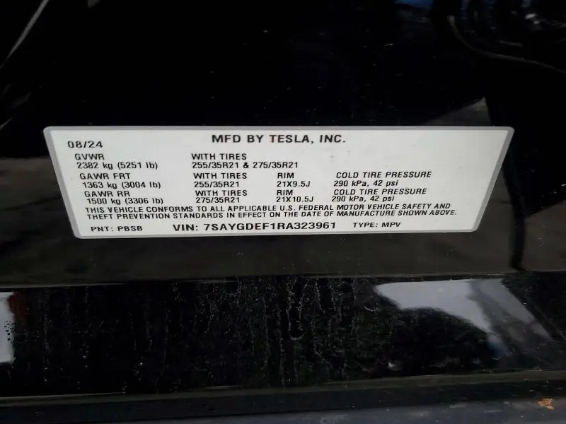 2024 TESLA MODEL Y   