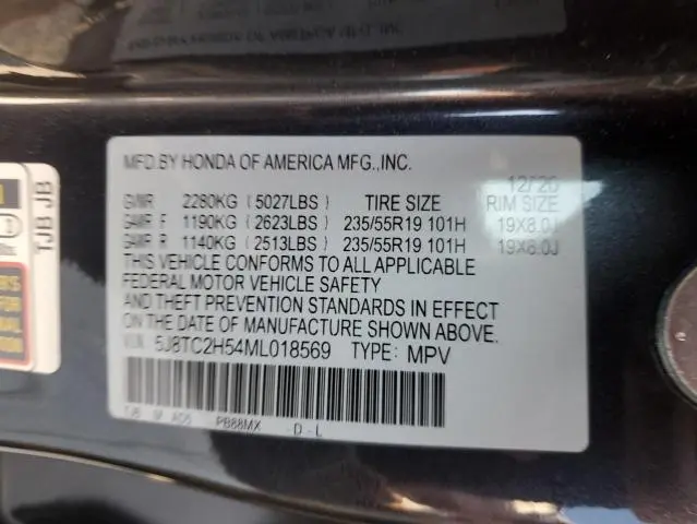 2021 ACURA RDX TECHNOLOGY  