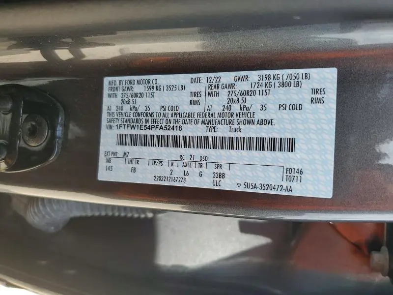 2023 FORD F150 SUPERCREW  