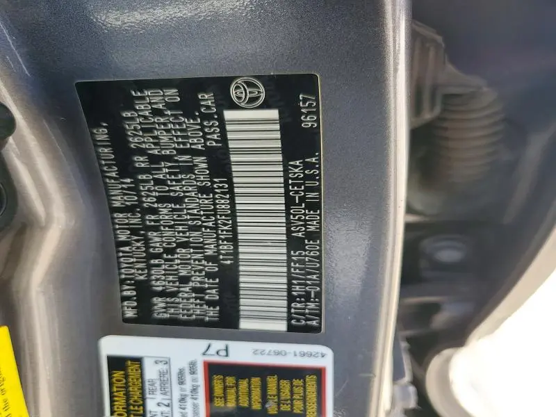 2015 TOYOTA CAMRY SE  