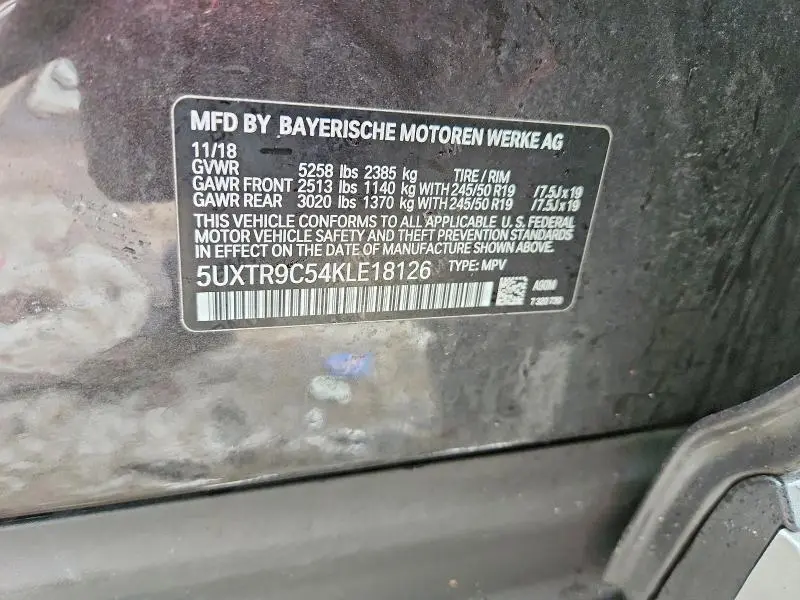 2019 BMW X3 XDRIVE30I  