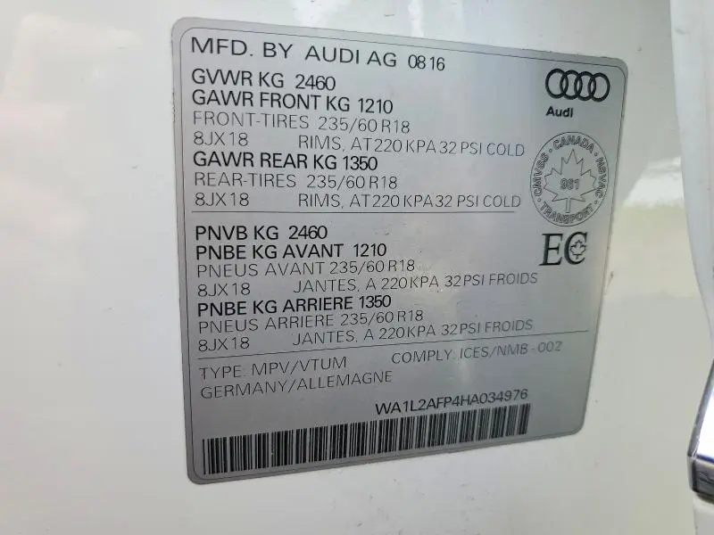 2017 AUDI Q5 PREMIUM PLUS  