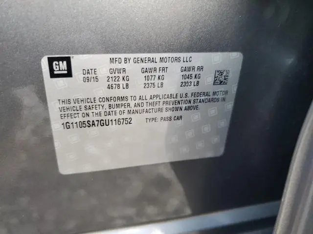 2016 CHEVROLET IMPALA LT  