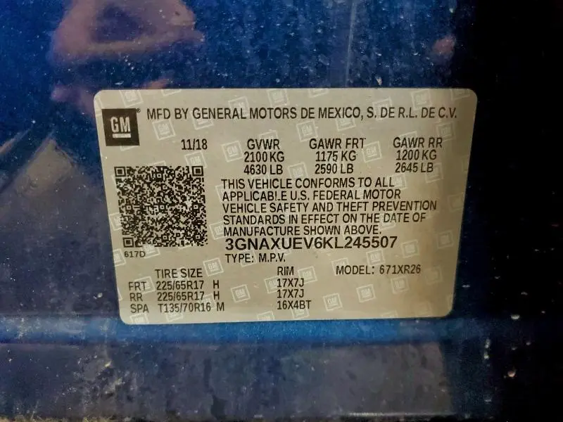 2019 CHEVROLET EQUINOX LT  