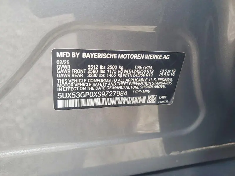 2025 BMW X3 30 XDRIVE  