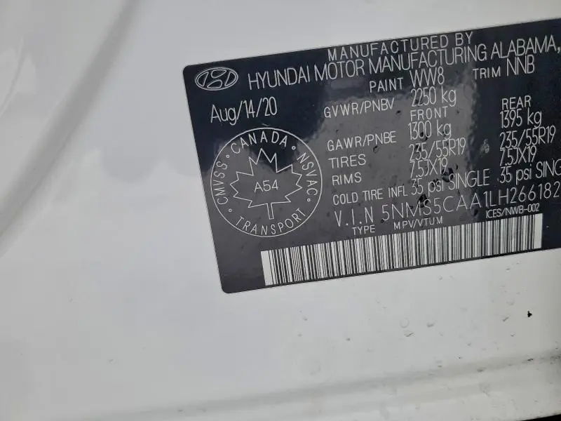 2020 HYUNDAI SANTA FE LIMITED  