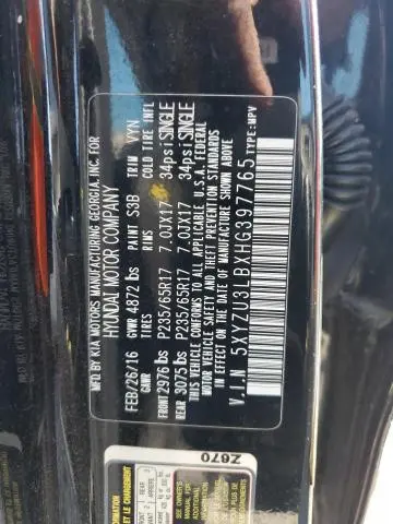 2017 HYUNDAI SANTA FE SPORT   