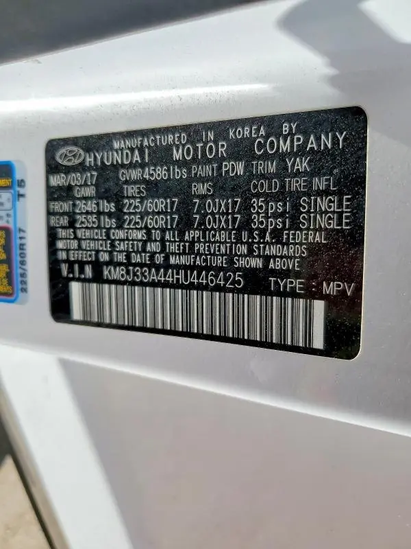 2017 HYUNDAI TUCSON SE PLUS  
