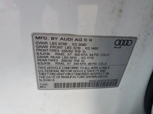 2015 AUDI Q7 PREMIUM PLUS  