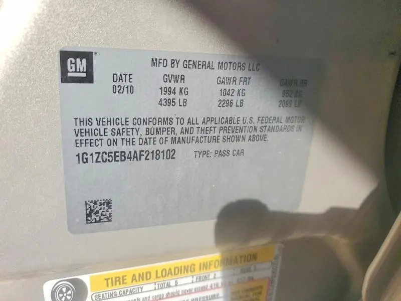 2010 CHEVROLET MALIBU 1LT  
