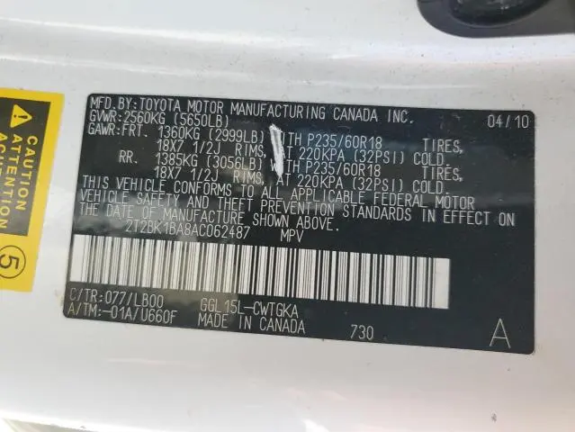2010 LEXUS RX 350  