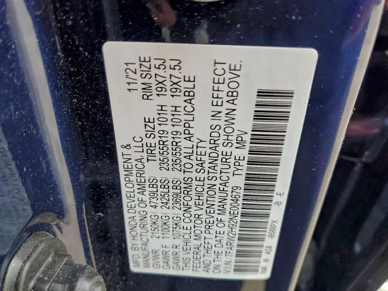 2022 HONDA CR-V TOURING  