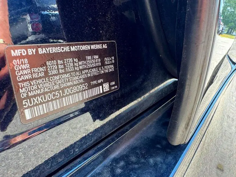 2018 BMW X6 SDRIVE35I  