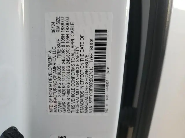 2024 HONDA RIDGELINE RTL  