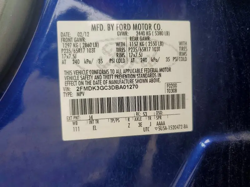 2013 FORD EDGE SE  
