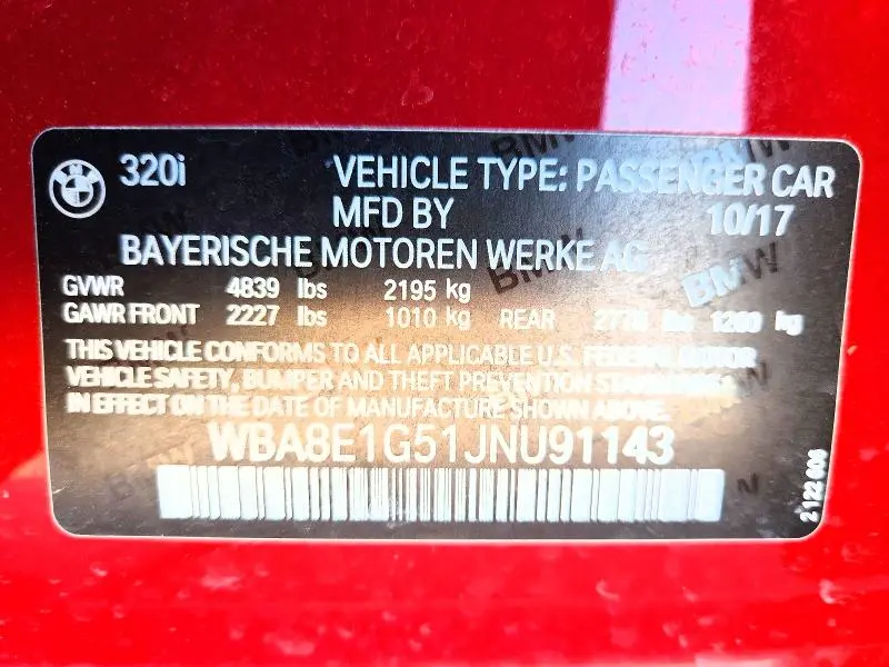 2018 BMW 320 I  