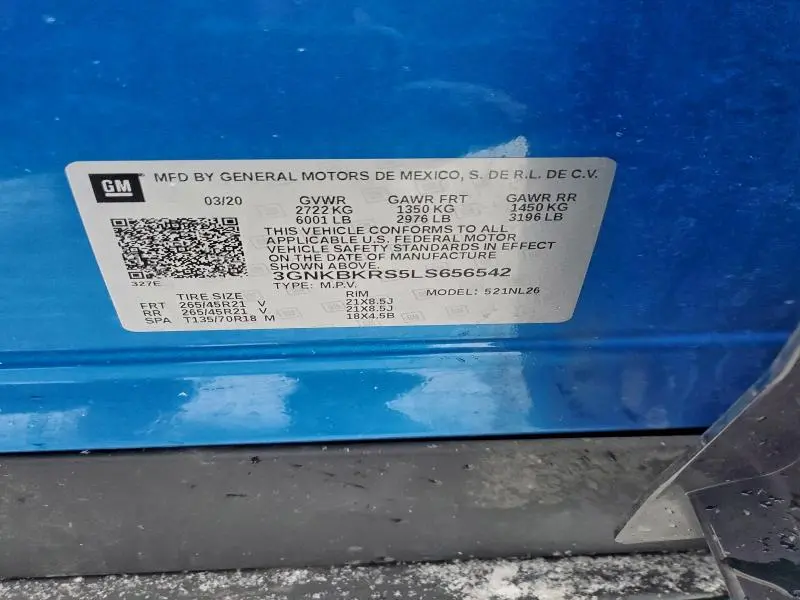 2020 CHEVROLET BLAZER RS  