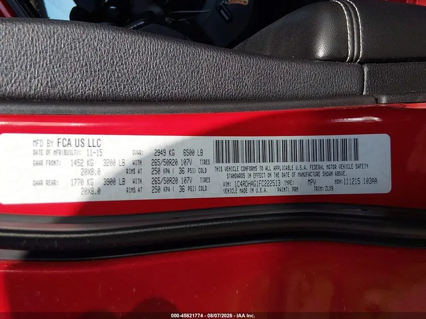 2015 DODGE DURANGO SXT