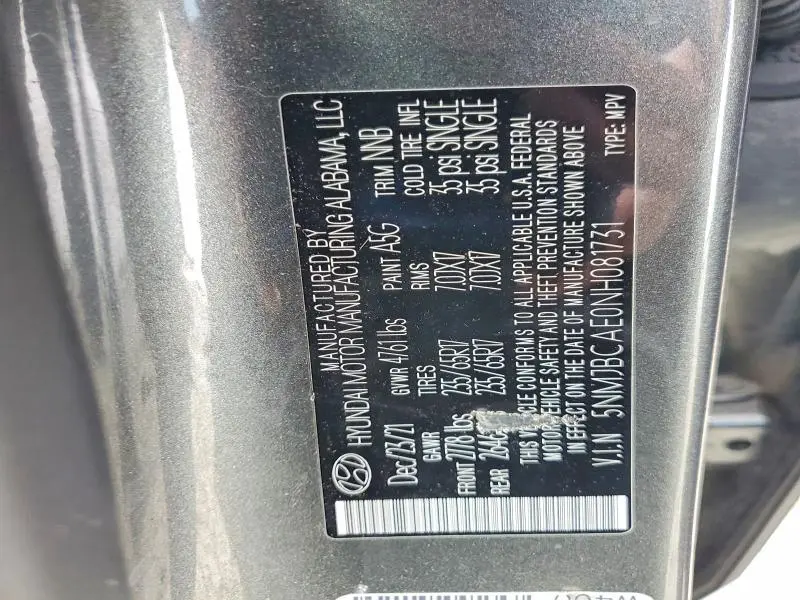 2022 HYUNDAI TUCSON SEL  