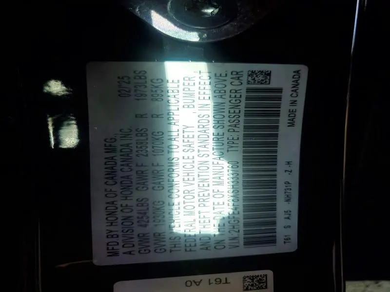 2025 HONDA CIVIC SPORT  