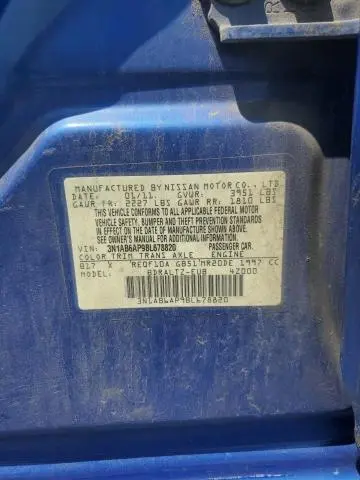 2011 NISSAN SENTRA 2.0  