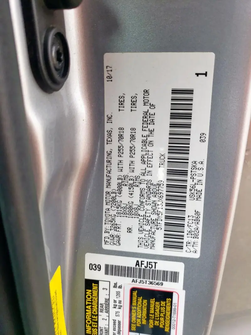 2018 TOYOTA TUNDRA CREWMAX SR5  