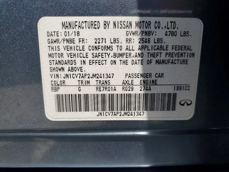 2018 INFINITI Q50 2.0T LUXE  