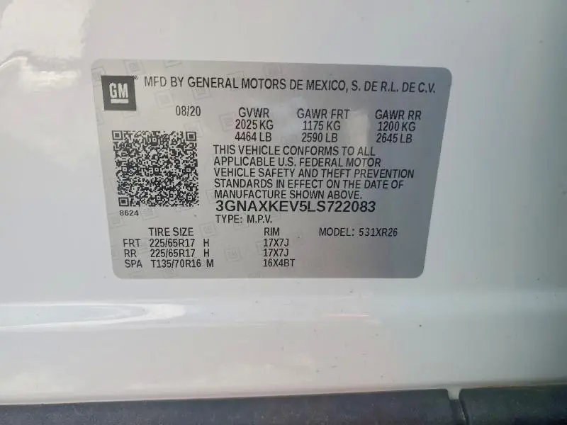2020 CHEVROLET EQUINOX   